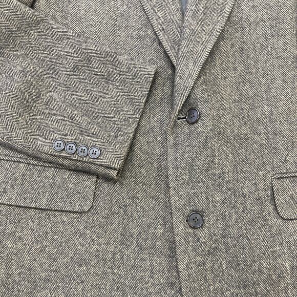 Chereskin Sport Coat Blazer Jacket Mens 42R Brown Herringbone Camel Hair Blend - Picture 7 of 16